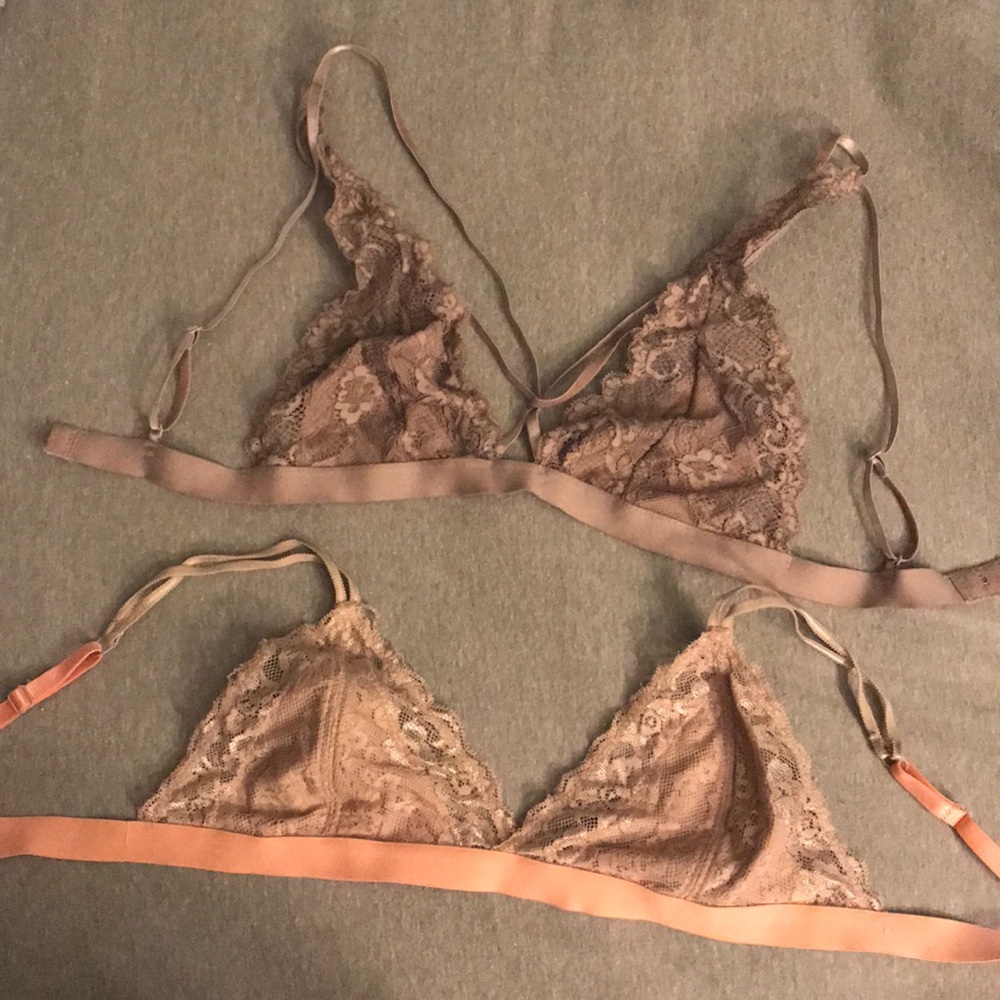 Forever21 Lace triangle bralettes